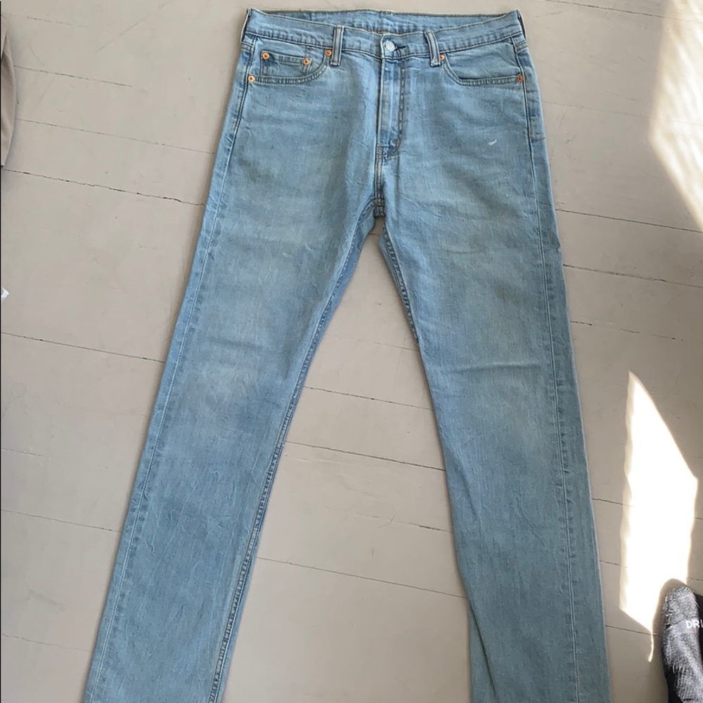 Lighter wash denim jeans